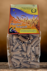 Rigatoni Integrali Artigianali Trafilati al Bronzo 100% Italia – 500g